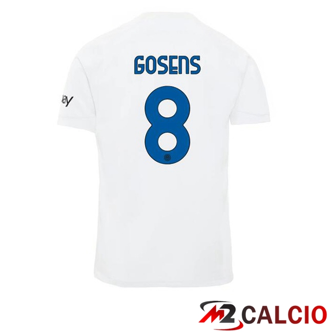 Maglie Calcio Inter Milan (GOSENS 8) Seconda Bianco 2023/2024