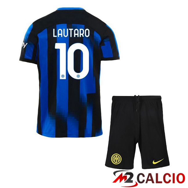 Maglie Calcio Inter Milan (LAUTARO 10) Bambino Prima Blu 2023/2024