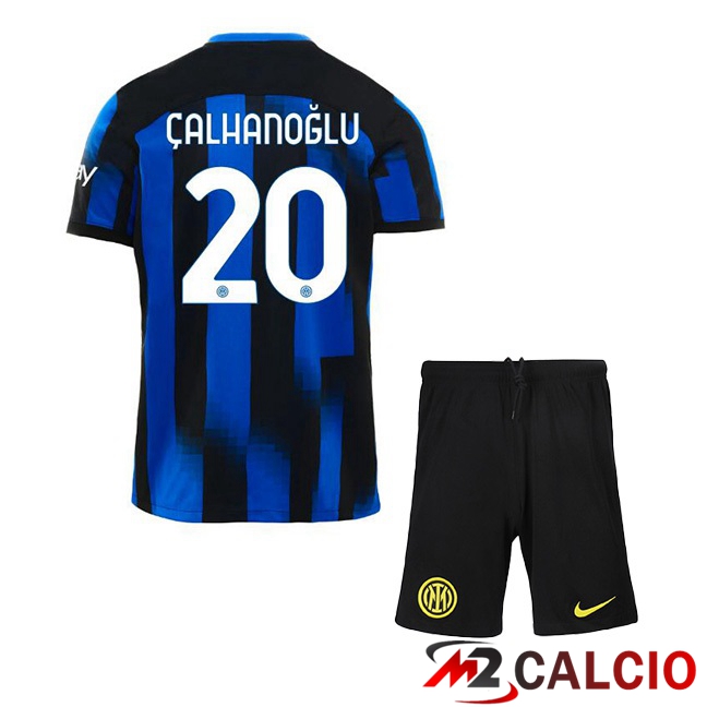 Maglie Calcio Inter Milan (ÇALHANOĞLU 20) Bambino Prima Blu 2023/2024