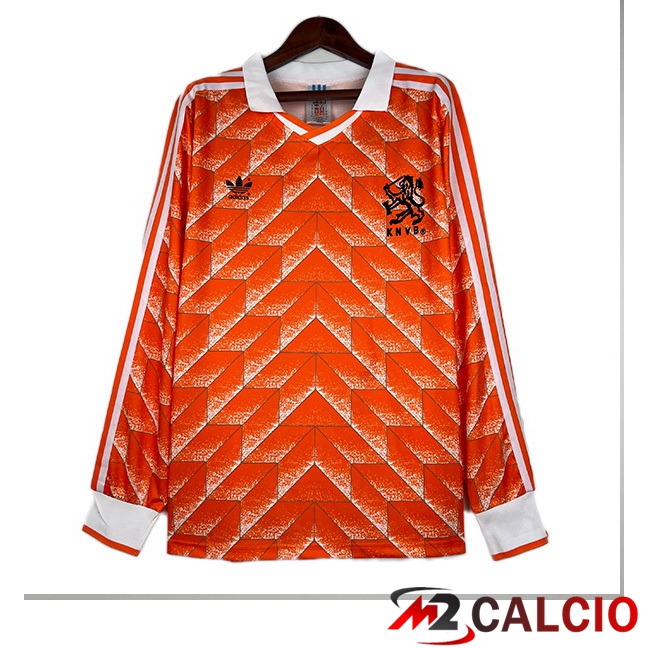Maglie Calcio Paesi Bassi Retro Prima Manica Lunga Arancia 1988