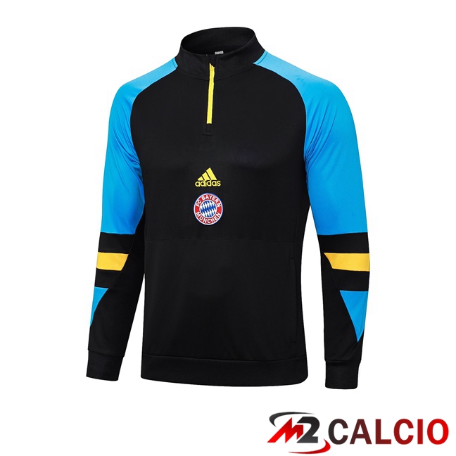 Felpa Allenamento Bayern Monaco Nero Blu 2023/2024