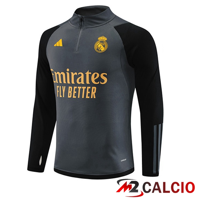Felpa Allenamento Real Madrid Grigio 2023/2024