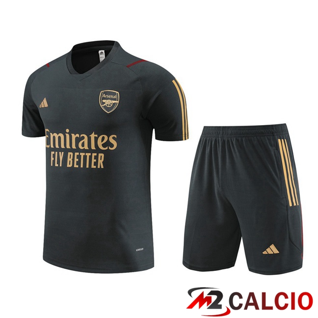 T Shirt Allenamento FC Arsenal + Pantaloncini Grigio 2023/2024