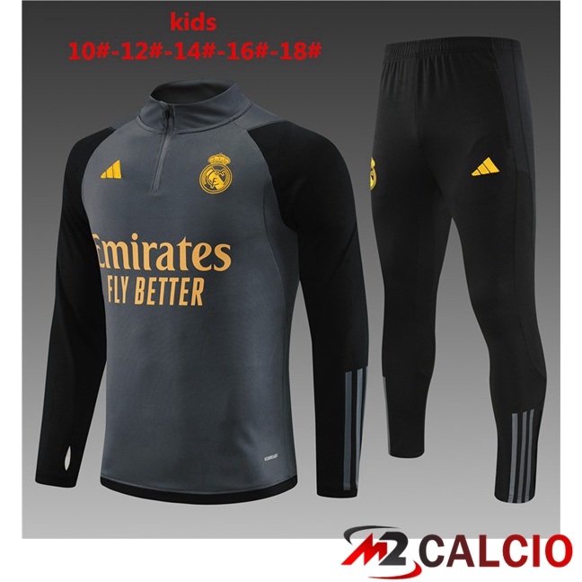 Insieme Tuta Calcio Real Madrid Bambino Nero 2023/2024