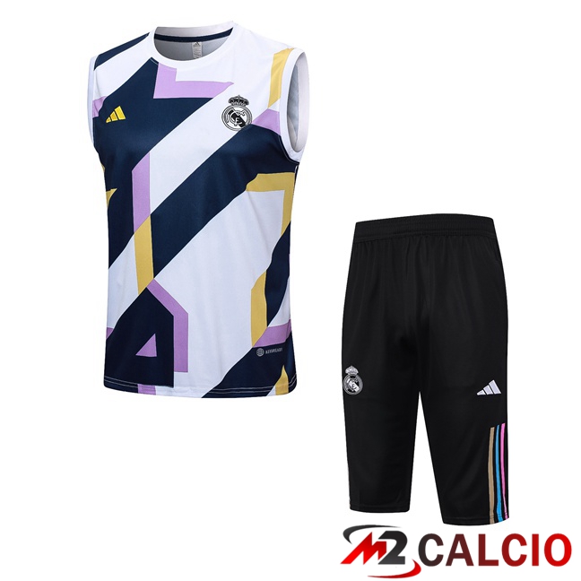 Canotta Calcio Real Madrid + Pantaloncini Bianco 2023/2024