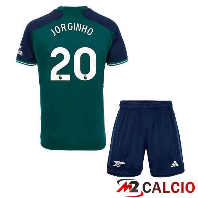 Maglie Calcio FC Arsenal (JORGINHO 20) Bambino Terza Verde 2023/2024