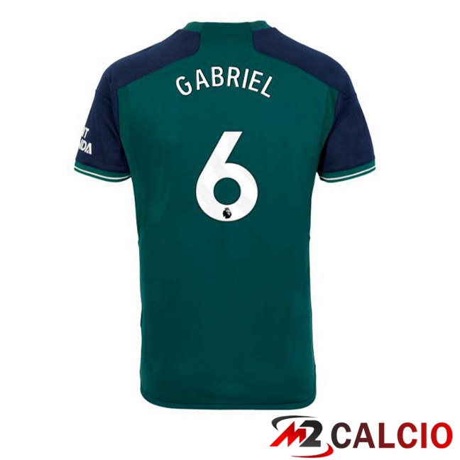 Maglie Calcio FC Arsenal (GABRIEL 6) Terza Verde 2023/2024