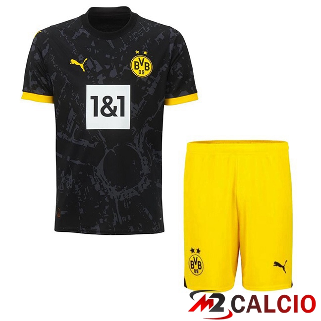 Maglie Calcio Dortmund BVB Bambino Seconda Nero 2023/2024