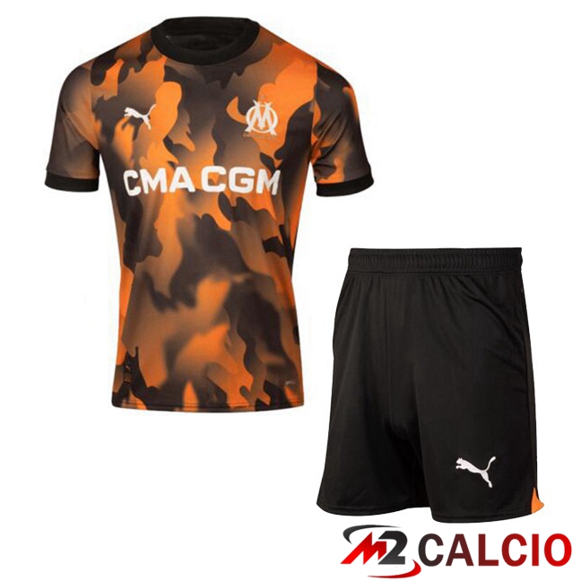 Maglie Calcio Marsiglia OM Bambino Terza Nero Giallo 2023/2024