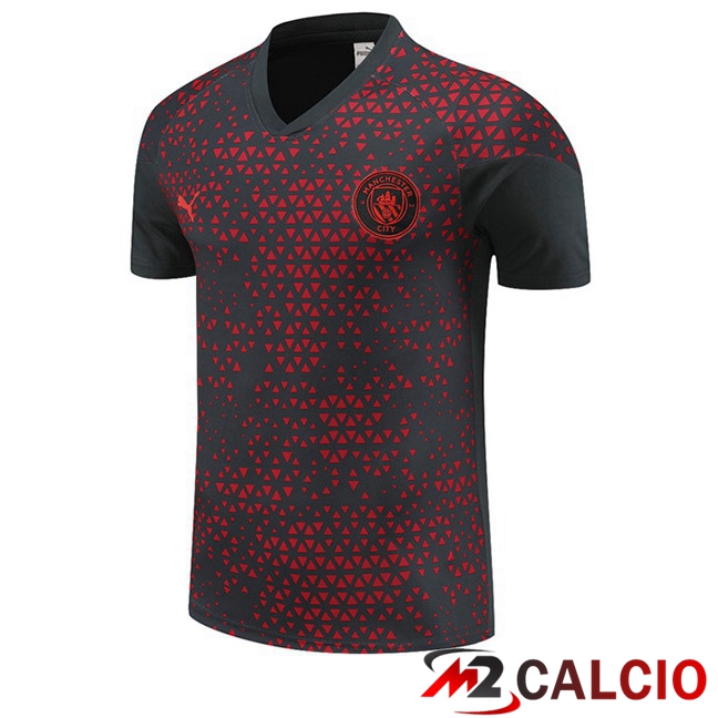 T Shirt Allenamento Manchester City Rosso Nero 2023/2024
