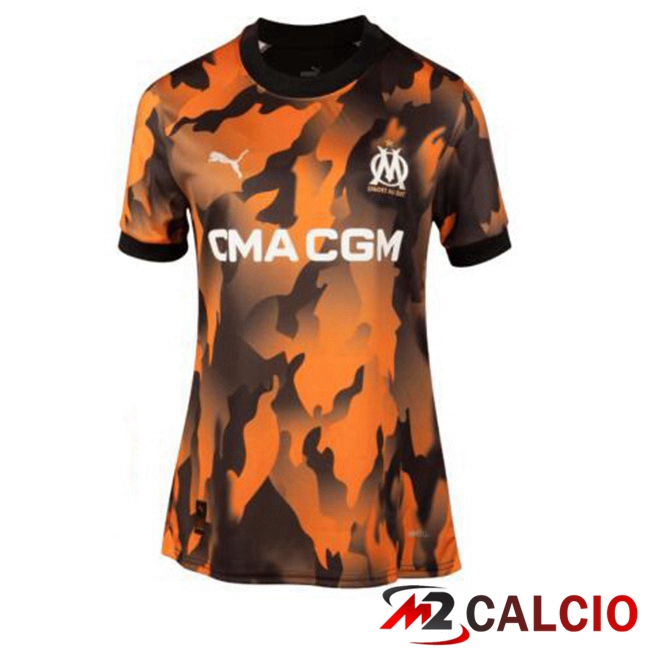 Maglie Calcio Marsiglia OM Donna Terza Nero Giallo 2023/2024