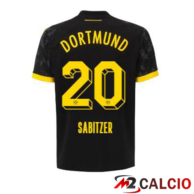 Maglie Calcio Dortmund BVB (Sabitzer 20) Seconda Nero 2023/2024