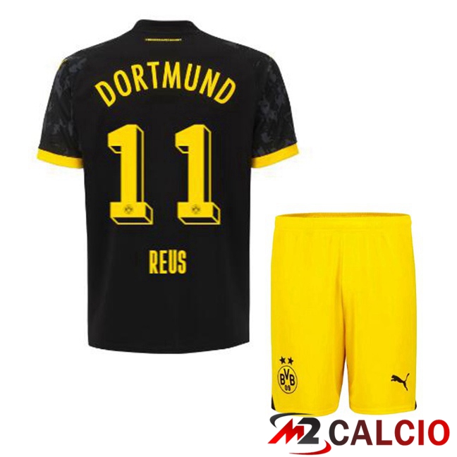 Maglie Calcio Dortmund BVB (Reus 11) Bambino Seconda Nero 2023/2024