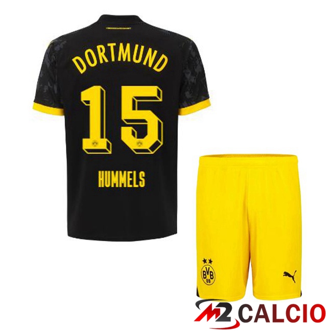 Maglie Calcio Dortmund BVB (Hummels 15) Bambino Seconda Nero 2023/2024