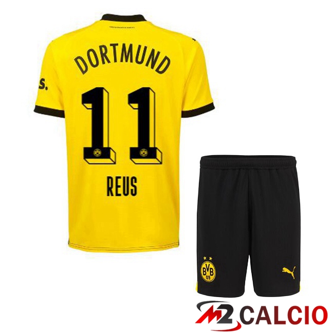 Maglie Calcio Dortmund BVB (Reus 11) Bambino Prima Giallo Nero 2023/2024