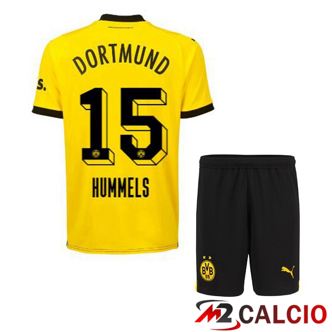 Maglie Calcio Dortmund BVB (Hummels 15) Bambino Prima Giallo Nero 2023/2024