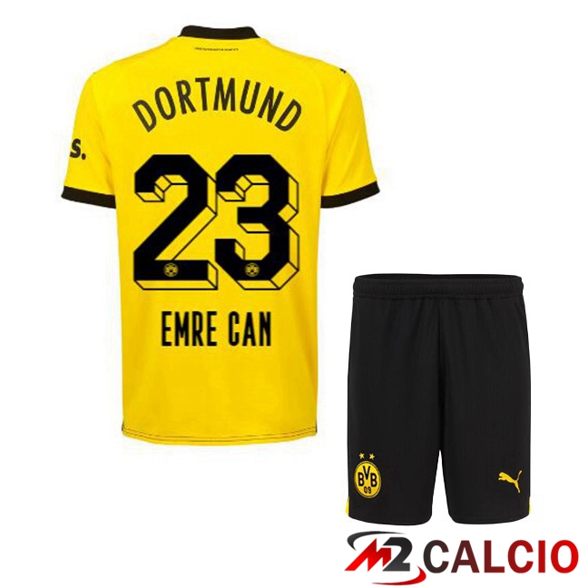 Maglie Calcio Dortmund BVB (Emre Can 23) Bambino Prima Giallo Nero 2023/2024