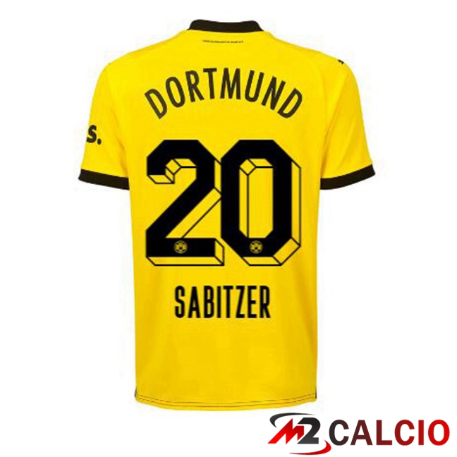 Maglie Calcio Dortmund BVB (Sabitzer 20) Prima Giallo Nero 2023/2024