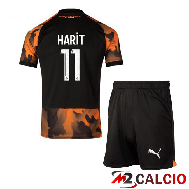 Maglie Calcio Marsiglia OM (HARIT 11) Bambino Terza Nero Giallo 2023/2024