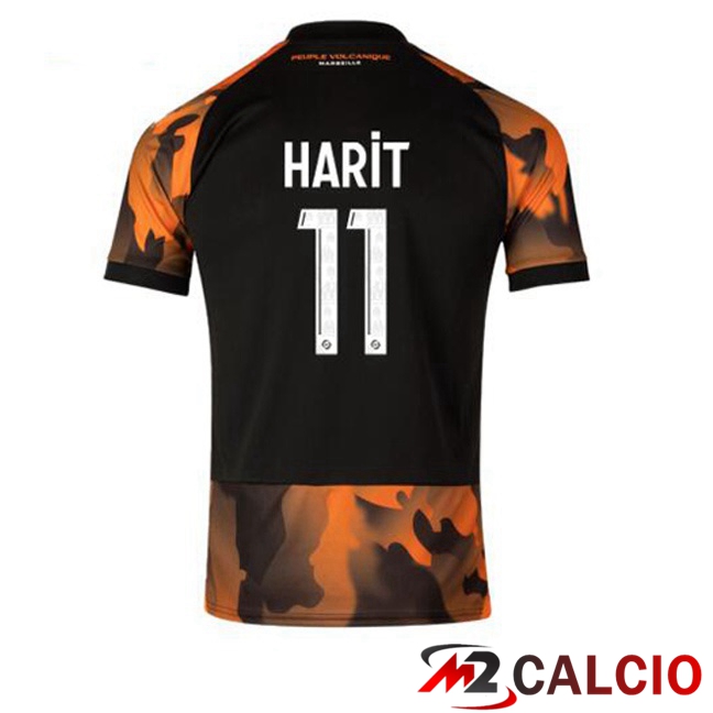 Maglie Calcio Marsiglia OM (HARIT 11) Terza Nero Giallo 2023/2024