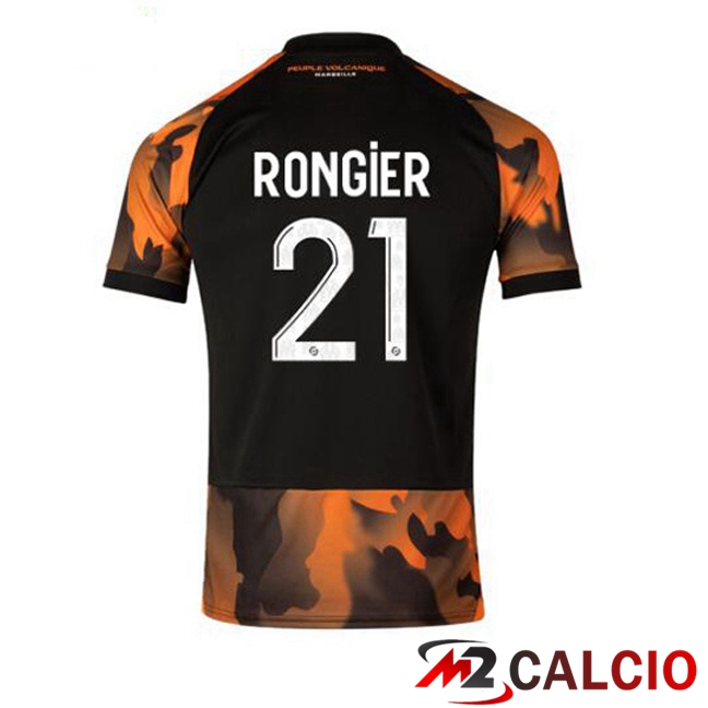Maglie Calcio Marsiglia OM (RONGIER 21) Terza Nero Giallo 2023/2024