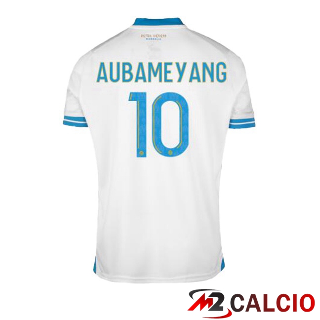 Maglie Calcio Marsiglia OM (AUBAMEYANG 10) Prima Bianco 2023/2024