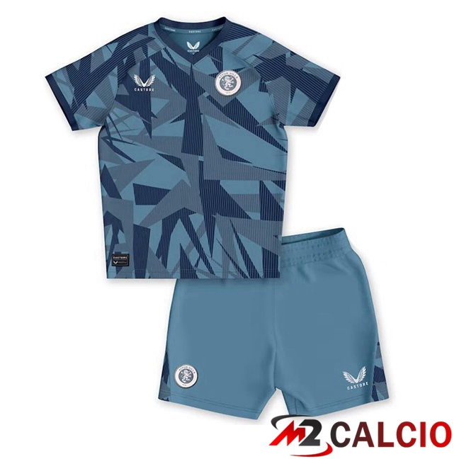 Maglie Calcio Aston Villa Bambino Terza Blu 2023/2024