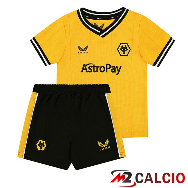 Maglie Calcio Wolves Bambino Prima Giallo 2023/2024