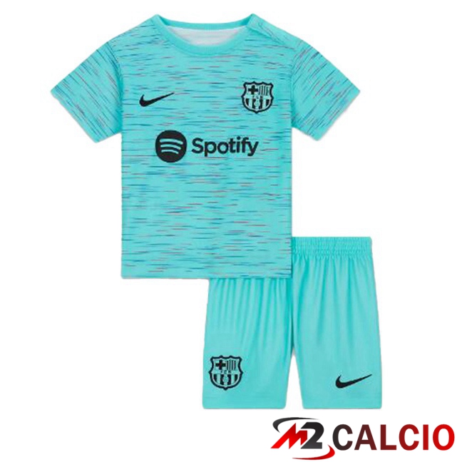 Maglie Calcio FC Barcellona Bambino Terza Verde 2023/2024