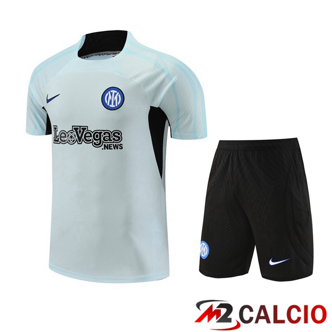 T Shirt Allenamento Inter Milan + Pantaloncini Grigio 2023/2024