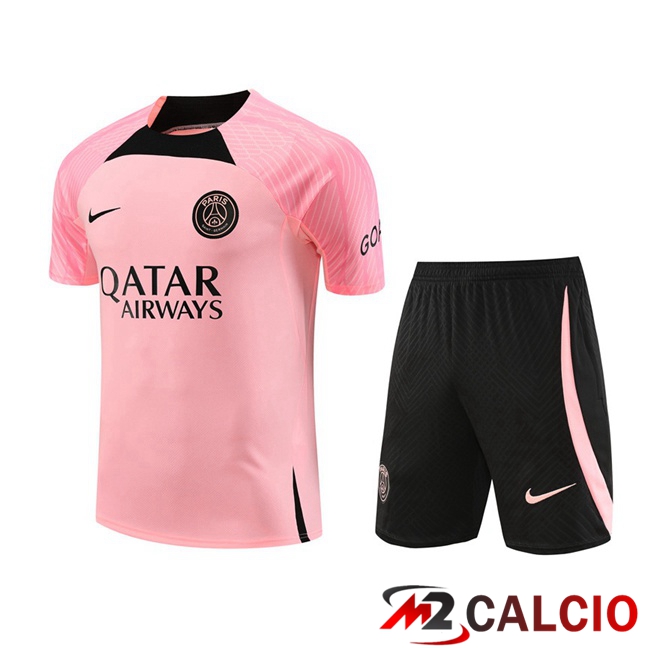 T Shirt Allenamento Paris PSG + Pantaloncini Rosa 2023/2024
