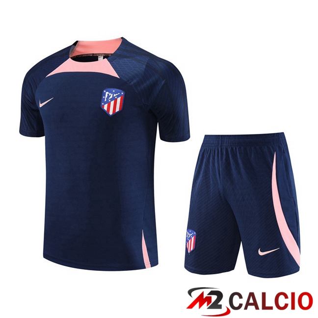 T Shirt Allenamento Atletico Madrid + Pantaloncini Blu Reale 2023/2024