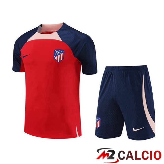 T Shirt Allenamento Atletico Madrid + Pantaloncini Rosso 2023/2024
