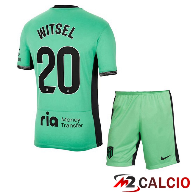 Maglie Calcio Atletico Madrid (Witsel 20) Bambino Terza Verde 2023/2024