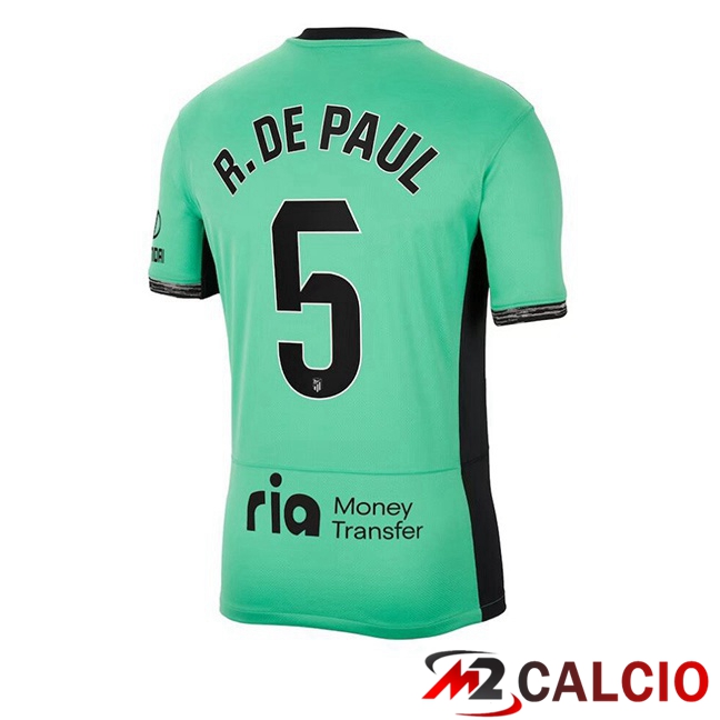 Maglie Calcio Atletico Madrid (R. De Paul 5) Terza Verde 2023/2024