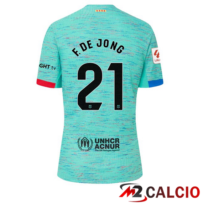 Maglie Calcio FC Barcellona (F. De JONG 21) Terza Verde 2023/2024