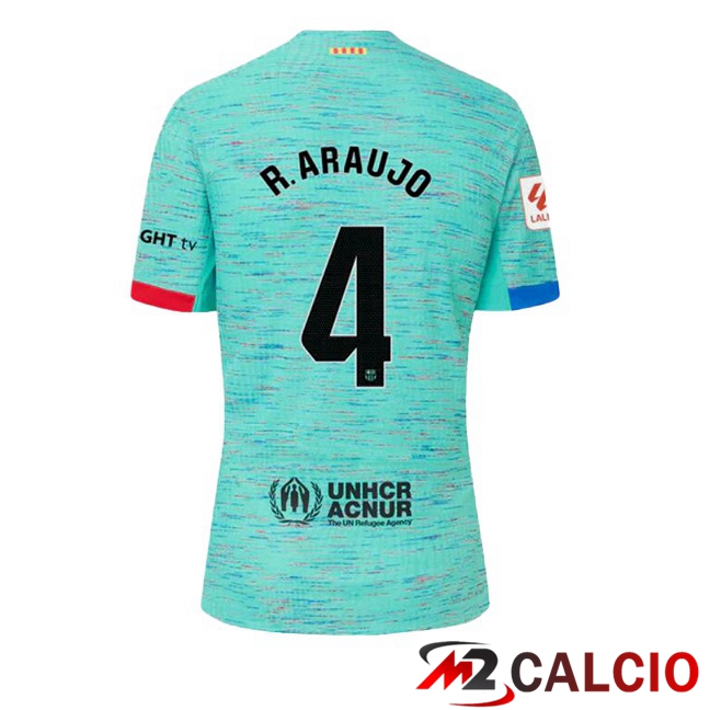 Maglie Calcio FC Barcellona (R. ARAUJO 4) Terza Verde 2023/2024