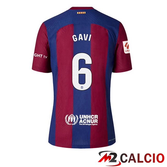 Maglie Calcio FC Barcellona (GAVI 6) Prima Blu Rosso 2023/2024