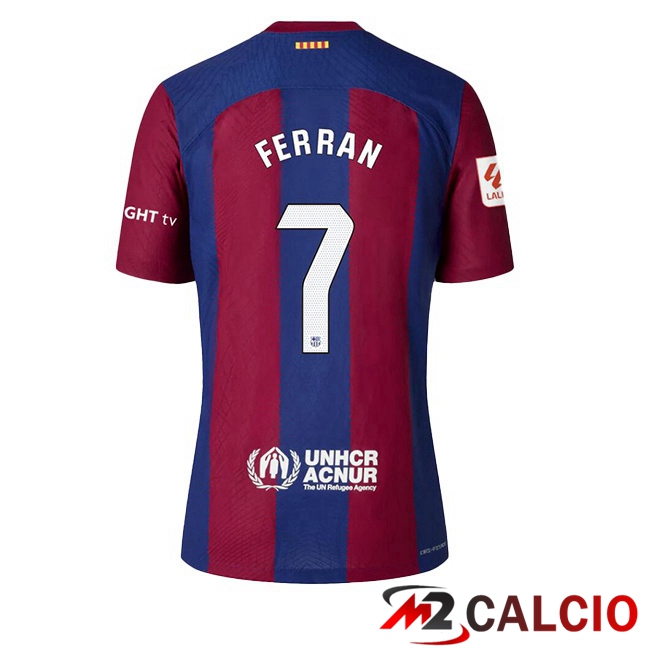 Maglie Calcio FC Barcellona (FERRAN 7) Prima Blu Rosso 2023/2024