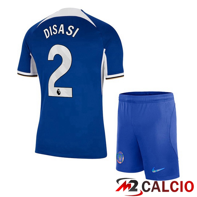 Maglie Calcio FC Chelsea (Disasi 2) Bambino Prima Blu 2023/2024