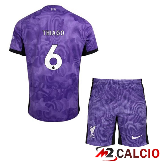 Maglie Calcio FC Liverpool (THIAGO 6) Bambino Terza Viola 2023/2024