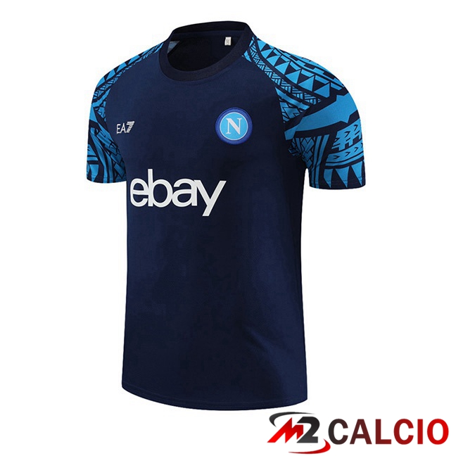 T Shirt Allenamento SSC Napoli Blu Reale 2023/2024