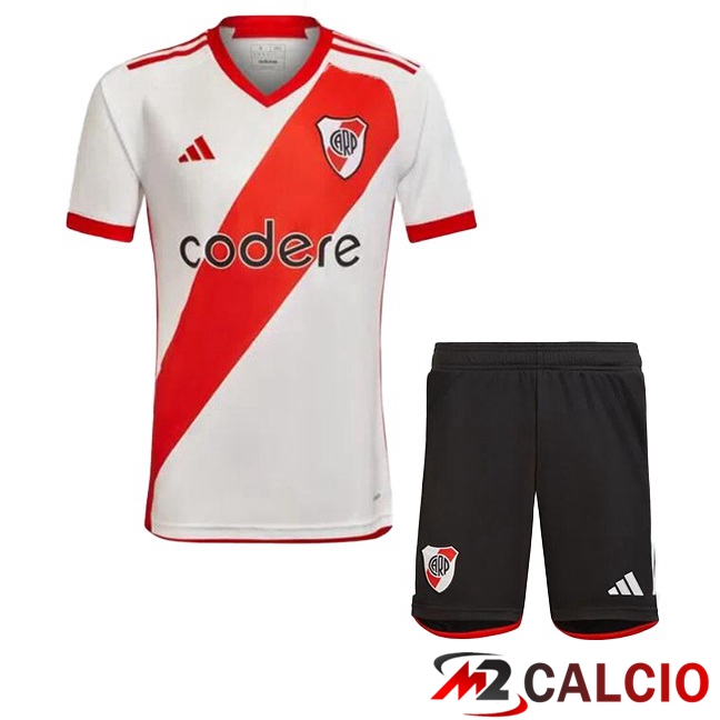 Maglie Calcio River Plate Bambino Prima Rosso Bianco 2023/2024