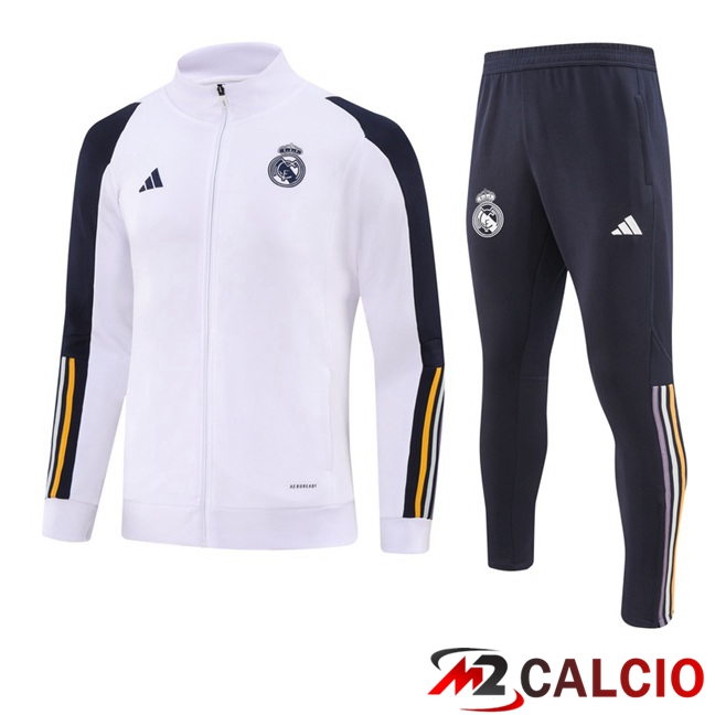 Insieme Tuta Calcio - Giacca Real Madrid Bianco 2023/2024