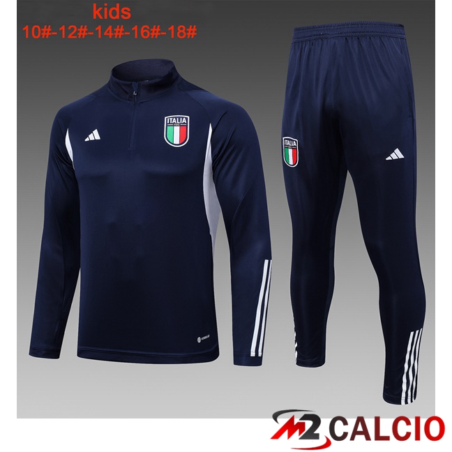 Insieme Tuta Calcio Italia Bambino Blu Reale 2023/2024