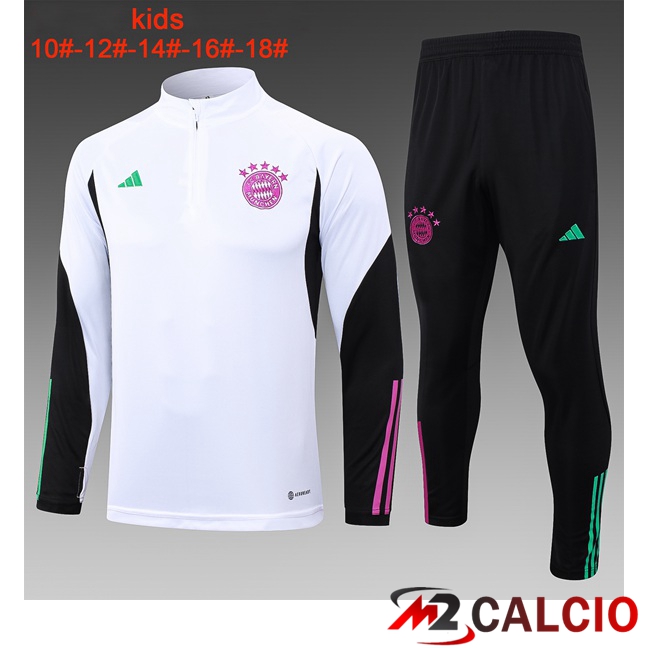 Insieme Tuta Calcio Bayern Monaco Bambino Bianco 2023/2024