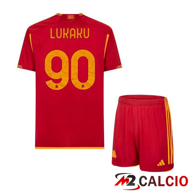 Maglie Calcio AS Roma (LUKAKU 90) Prima Rosso 2023/2024