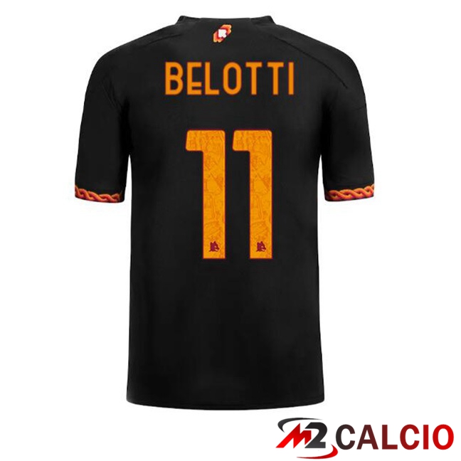 Maglie Calcio AS Roma (BELOTTI 11) Terza Nero 2023/2024