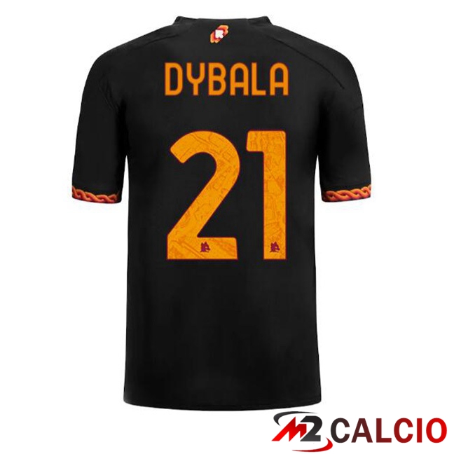 Maglie Calcio AS Roma (DYBALA 21) Terza Nero 2023/2024