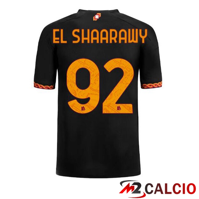 Maglie Calcio AS Roma (EL SHAARAWY 92) Terza Nero 2023/2024